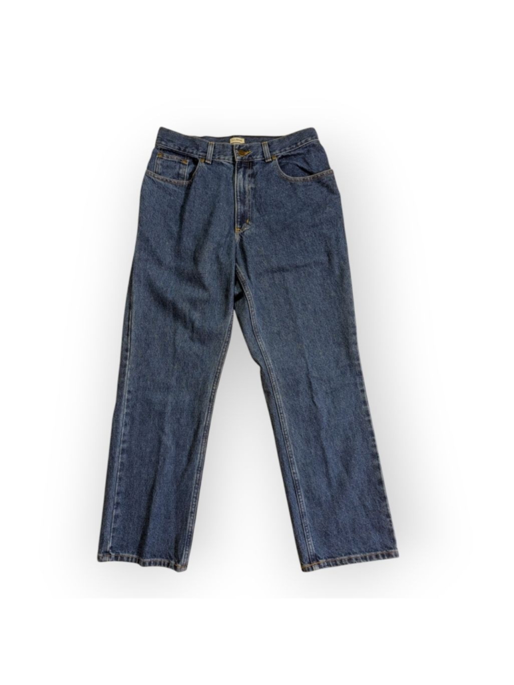 L.L.Bean Jeans Original Fit Size 10 Petite 10p Blue Denim